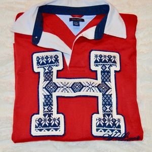 Hilfiger Holiday Rugby Long Sleeve L16-18 & XL 20